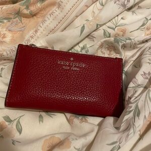 Kate Spade New York red zip wallet